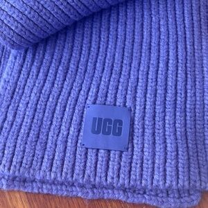 UGG Lavender Ribbed Knit Scarf NWOT